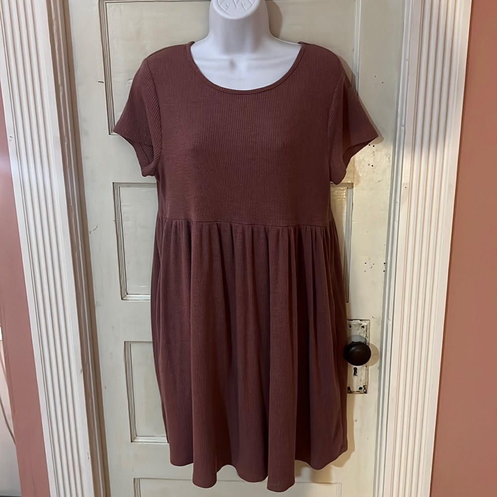 Wild Fable Short Sleeve Mauve Babydoll Dress Size XL